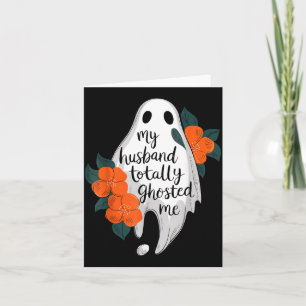 Tarjeta Esposo Fantasmado Disfraz Divertido de Halloween E