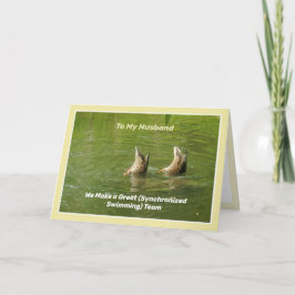 Tarjeta Esposo feliz aniversario cuerdo graciosos patos