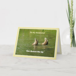 Tarjeta Esposo feliz aniversario cuerdo graciosos patos