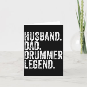 Tarjeta Esposo papá Drummer leyenda Shirt Funny Día de los