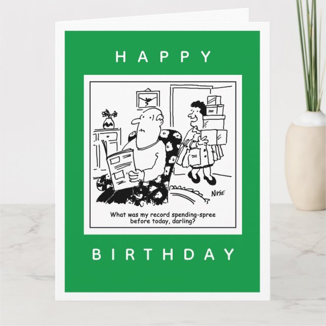 Tarjeta Esposo por Personalizado de gasto de esposa (Anverso)