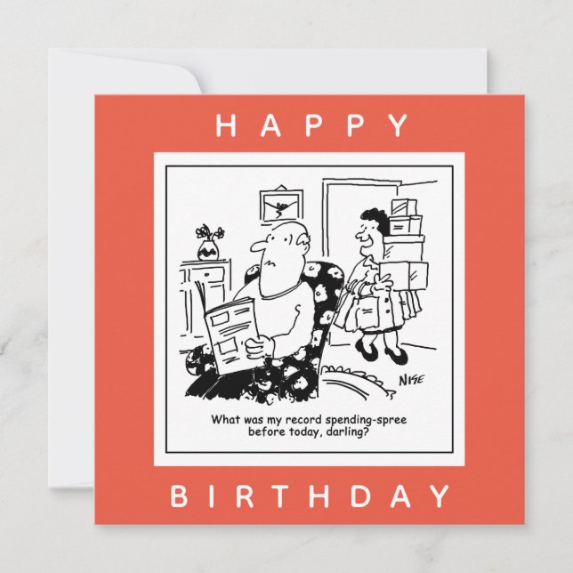 Tarjeta Esposo por Personalizado de gasto de esposa (Anverso)