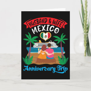Tarjeta Esposo Y Esposa En Crucero De Viaje De Aniversario