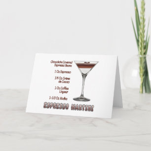 Tarjeta Espresso Martini Cocktail Recipe Art