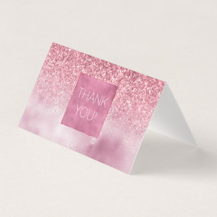 Tarjeta Espuma Purpurina de Glam Rosa Girly