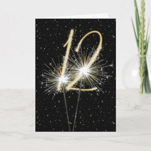 Tarjeta Espumantes del 12° aniversario del boda