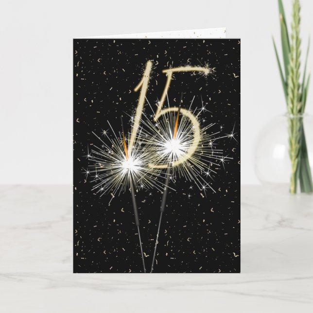 Tarjeta Espumantes del 15° aniversario (Anverso)