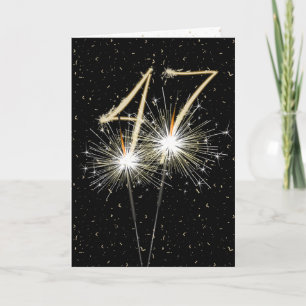 Tarjeta Espumantes del 47 aniversario del boda