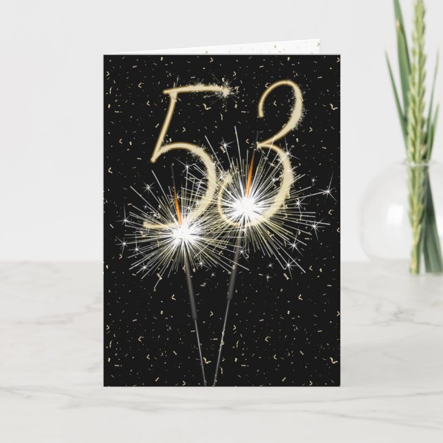 Tarjeta Espumantes del 53° aniversario del boda (Anverso)