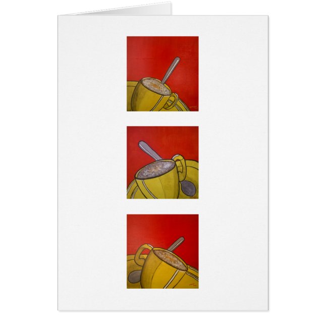 Tarjeta espumosa del café (series) (Frente)