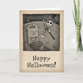Tarjeta Esqueleto bailarín | Halloween