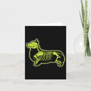 Tarjeta Esqueleto de Corgi Halloween Hombres Mujeres Amant