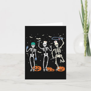 Tarjeta Esqueleto de enfermera Halloween Atención médica 1