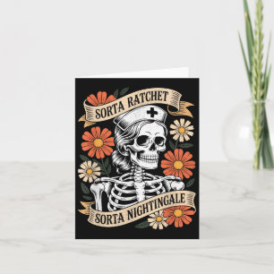 Tarjeta Esqueleto de Enfermera Más o Menos Ratchet Más o M