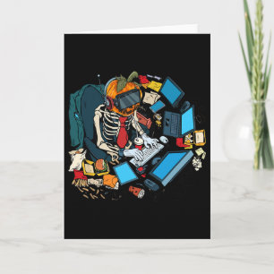 Tarjeta Esqueleto de Halloween para Juegos Jack O Lantern 