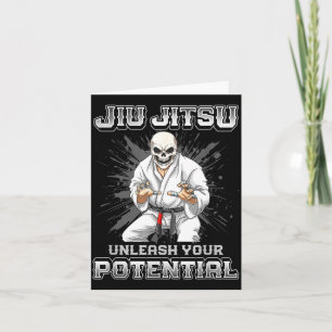 Tarjeta Esqueleto de Jiu Jitsu Brasileño de MMA y Grapplin