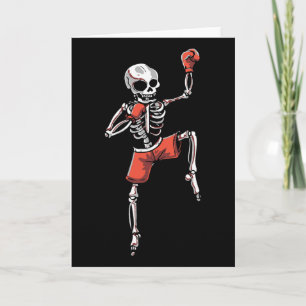Tarjeta Esqueleto de kickboxing Kickboxer Artes marciales 