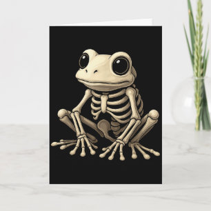 Tarjeta Esqueleto de rana Halloween divertido amante de ra
