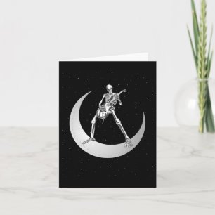 Tarjeta Esqueleto de Rock And Roll tocando guitarra Rock O