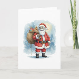 Tarjeta Esqueleto de Santa Claus