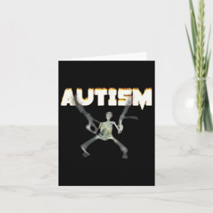 Tarjeta Esqueleto de sensibilización sobre autismo - Gráfi