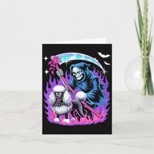 Tarjeta Esqueleto de terror con amante de perros de Hallow