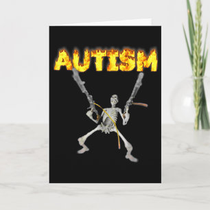 Tarjeta Esqueleto del Autismo Divertido Meme Específico Ex