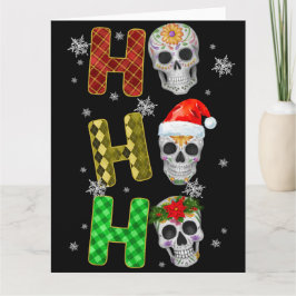 Tarjeta Esqueleto divertidísimas escenas de Navidad feas