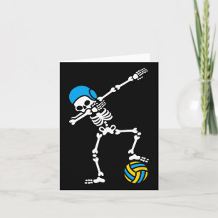 Tarjeta Esqueleto Divertido de Dab Dabbing Water Polo Hall