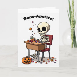 Tarjeta Esqueleto Divertido de Halloween para Cualquiera c