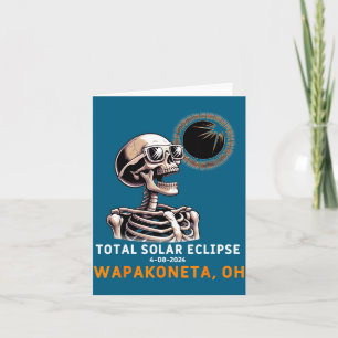 Tarjeta Esqueleto Divertido Eclipse Solar Wapakoneta Ohio