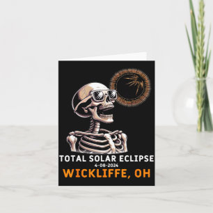 Tarjeta Esqueleto Divertido Eclipse Solar Wickliffe Ohio