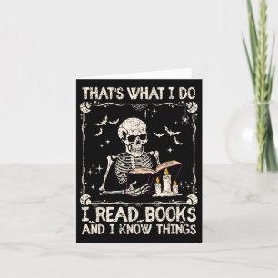 Tarjeta Esqueleto Divertido Eso Es Lo Que Hago Leo Libros 