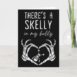 Tarjeta Esqueleto Divertido Hay Skelly En Mi Barriga Embar