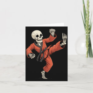 Tarjeta Esqueleto espeluznante Taekwondo Artes Marciales H