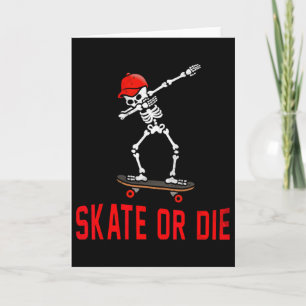 Tarjeta Esqueleto haciendo Dabbing Patinador de Monopatín 