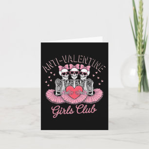 Tarjeta Esqueleto Lindo Anti San Valentín Club de Chicas D