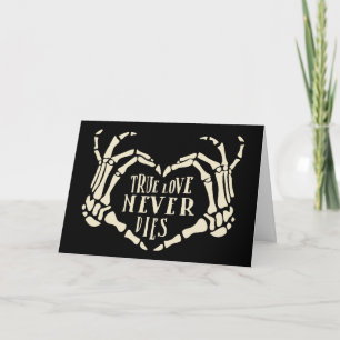 Tarjeta Esqueleto Manos Corazón Forma Boda Personalizada