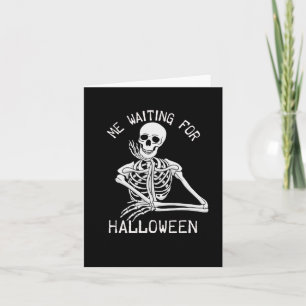 Tarjeta Esqueleto Mío Esperando La Noche de Brujas