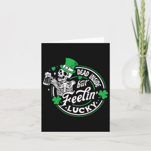 Tarjeta Esqueleto Muerto Por Dentro Pero Sintiéndose Afort