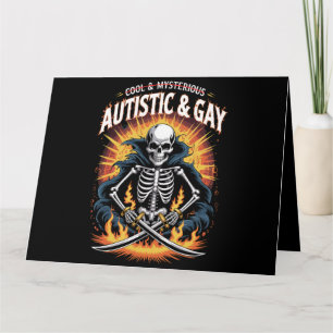 Tarjeta Esqueleto No Es Genial Y Misterioso Autista Gay 