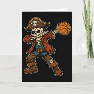 Tarjeta Esqueleto Pirata con Dab Halloween Pirata Da