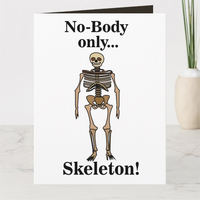 Tarjeta Esqueleto Sin-Cuerpo Divertido (Anverso)