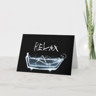 TARJETA ESQUELETON DE VISIÓN DE RAYOS X DE BAÑO - AZUL