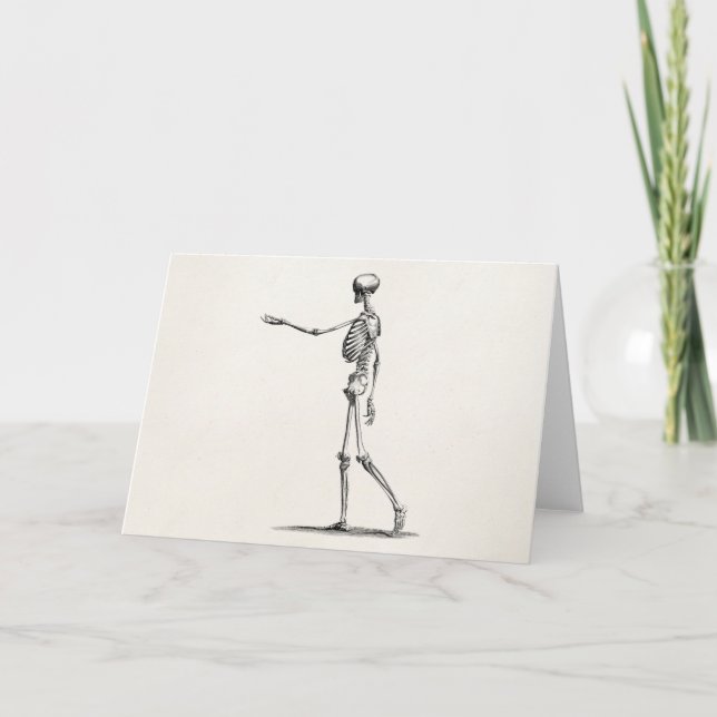 Tarjeta Esqueletos antiguos esqueléticos de la anatomía de (Anverso)