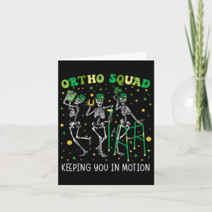 Tarjeta Esqueletos de baile Ortho Squad St Patricks Orthop