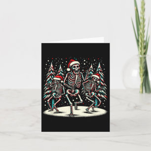 Tarjeta Esqueletos de los navidades - Vintage Halloween