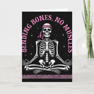 Tarjeta Esqueletos de Yoga Namaste Divertido Halloween de
