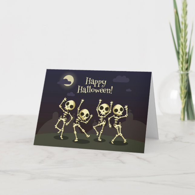 Tarjeta Esqueletos del baile (Anverso)