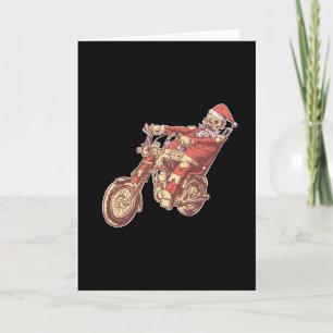 Tarjeta Esqueletos Santar Motocicleta